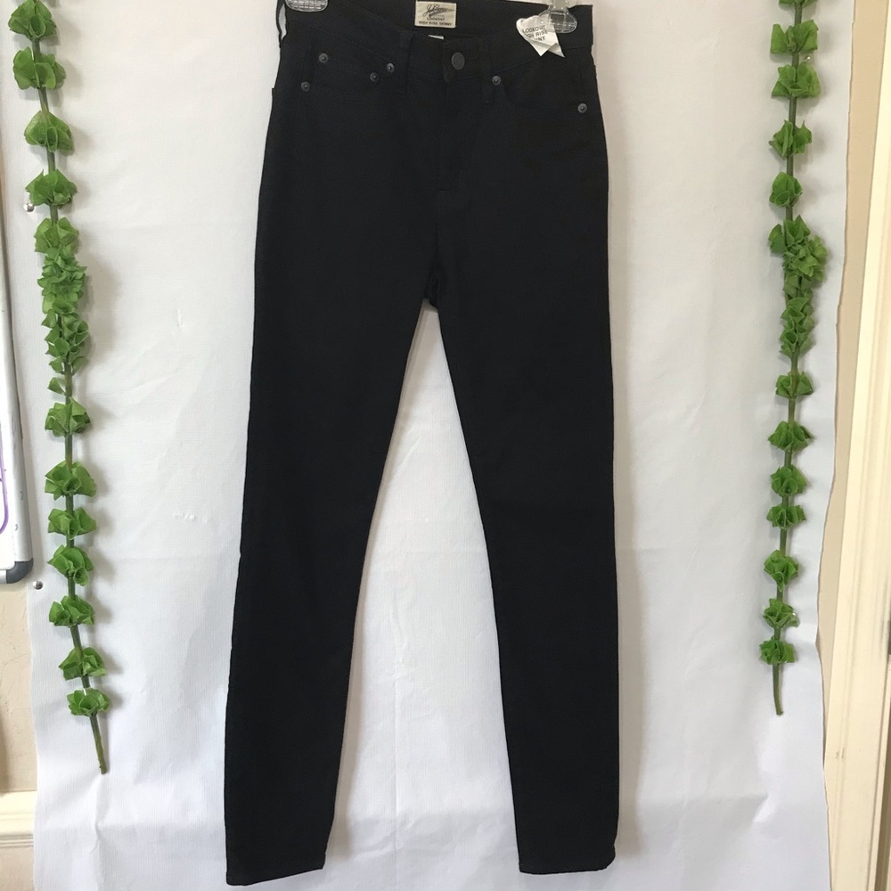 J. Crew Lookout High Rise Black Skinny Jeans